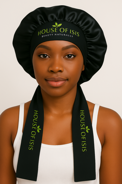 Satin-Lined Tie Bonnet – Adjustable &amp; Double Layered