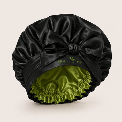 Satin-Lined Tie Bonnet – Adjustable &amp; Double Layered