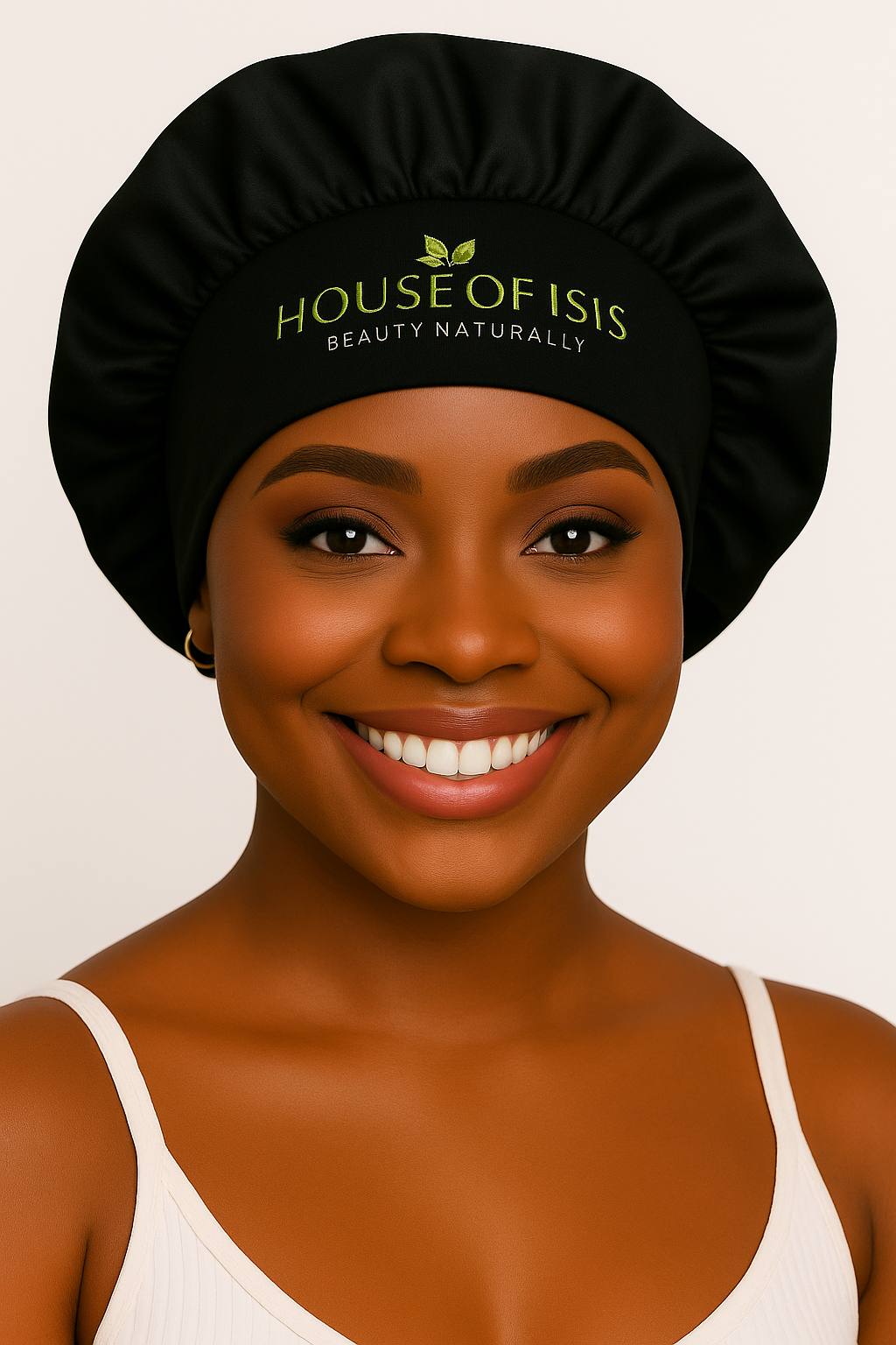 unisex wide band satin-lined bonnet