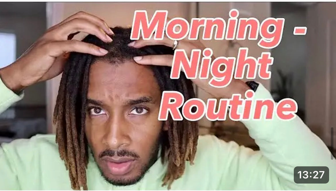 Load video: Monig/night routine for locs